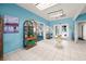 Lobby featuring tiled floors, turquoise accent wall and access to amenities at 3550 Bay Sands Dr # 2101, Laughlin, NV 89029