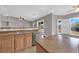 Kitchen featuring stainless steel appliances and a view of the backyard at 4029 Ricebird Way, North Las Vegas, NV 89084