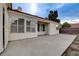 Backyard view highlighting a patio, ample space, and landscaping potential at 5124 Appealing Ct, Las Vegas, NV 89130