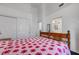 Bright bedroom features high ceilings and convenient access to the Primary bathroom at 7874 Trail Boss Ct, Las Vegas, NV 89113