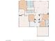 Floor plan illustrating the layout of a house, including bedrooms, bathrooms, kitchen, living room, and garage at 10089 Clifton Forge Ave, Las Vegas, NV 89148