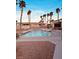 Community pool area with many palm trees in the neighborhood at 3349 Partridge Run St, Laughlin, NV 89029