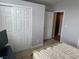 Bedroom with neutral tones featuring closet storage at 3400 Denali Preserve St, Las Vegas, NV 89122