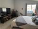 Bedroom with carpet, bed, and black dresser at 3400 Denali Preserve St, Las Vegas, NV 89122