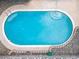 Overhead view of backyard swimming pool with clean, clear blue water and neutral stone surround at 3661 Margarita Way, Las Vegas, NV 89103