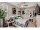 Well-lit room with posters and instruments hanging from the wall at 39 Castleton Tower Ct, Henderson, NV 89011