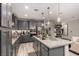 Open kitchen featuring an island with barstool seating and stainless steel appliances at 39 Castleton Tower Ct, Henderson, NV 89011