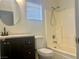Clean bathroom featuring tub/shower combo, vanity with sink and toilet at 4951 Ivylyn Ct, Las Vegas, NV 89122