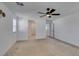 Spacious bedroom with neutral paint, carpet, updated ceiling fan, and a large window with lots of natural light at 528 Sunny Pointe St, Henderson, NV 89011