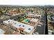Aerial view of the apartment complex with pool and parking, surrounded by other residential buildings at 5939 Vegas Dr, Las Vegas, NV 89108