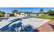 Spacious backyard featuring a basketball court, pool, and an expansive green lawn for outdoor activities at 6419 Eldora Ave, Las Vegas, NV 89146