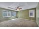 Bright bedroom with large windows and unique ceiling feature at 6424 Grayback Dr, North Las Vegas, NV 89084