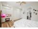 Bright bedroom boasts built in vanity with storage, large closet and ensuite access at 764 Ricota Ct, Henderson, NV 89012