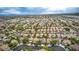 Vibrant aerial view showcasing a neighborhood with lush trees and well-maintained landscaping at 8253 Ruby Mountain Way, Las Vegas, NV 89128