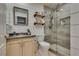 Beautifully renovated bathroom with a tiled shower and stylish vanity at 8253 Ruby Mountain Way, Las Vegas, NV 89128