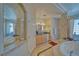 Luxurious bathroom with double sinks, soaking tub and a separate shower at 961 Laguna St, Pahrump, NV 89048