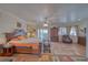 Comfortable main bedroom with a wooden bed, dresser and colorful rug at 961 Laguna St, Pahrump, NV 89048