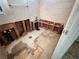 Bathroom displays shower under construction, exposing the plumbing and wall studs at 1004 Stone River Dr, North Las Vegas, NV 89030