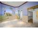 Themed bedroom featuring beach mural and two large arched windows at 1008 Trophy Hills Dr, Las Vegas, NV 89134