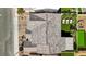 Aerial shot of roof, backyard lawn, patio, landscaping, lounge chairs, and overall property layout at 10196 Sequoia Glen Ave, Las Vegas, NV 89166