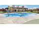 Community splash pad featuring interactive water features and a clubhouse in a Gathering-friendly environment at 10196 Sequoia Glen Ave, Las Vegas, NV 89166