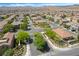 Extensive aerial shot of a desert community with winding streets and landscaped yards on a sunny day at 10565 Olinda St, Las Vegas, NV 89179