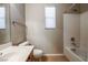 Bathroom with shower-tub combo, toilet, and sink with vanity at 11900 Calle De Sol Dr, Las Vegas, NV 89138