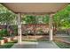 Covered patio overlooks backyard with brick planter at 1435 Orange Jubilee Rd, Henderson, NV 89014