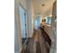Bathroom featuring double sinks, a vanity, and a view to the backyard at 1830 Justine Ct, Pahrump, NV 89048