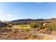 Picturesque golf course with desert landscape and mountain views in the background at 19 Rue Grimaldi Way, Henderson, NV 89011