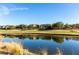 Scenic view of waterfront properties reflecting in the tranquil pond under a clear sky at 19 Rue Grimaldi Way, Henderson, NV 89011