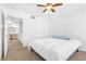 Bedroom featuring neutral carpet and paint with a view of the bathroom at 1900 Mountain Hills Ct # 203, Las Vegas, NV 89128