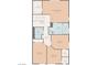 Upstairs floor plan view with layout of primary bedroom, bathrooms, and other bedrooms at 222 Hollyfern St, Henderson, NV 89074
