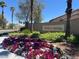Willow Springs community entrance with flowering shrubs and trees at 2579 Ivoryhill St, Las Vegas, NV 89135