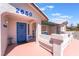 Inviting front porch with seating area, charming details, and a well maintained exterior with address 2650 at 2650 Sagebrush Ave, Pahrump, NV 89048