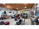 Oversized garage with custom artwork, offering extensive space for storage and hobbies at 2650 Sagebrush Ave, Pahrump, NV 89048