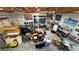 Spacious garage with open beam ceiling is currently being used for art and storage; endless possibilities! at 2650 Sagebrush Ave, Pahrump, NV 89048