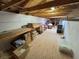 Abundant storage space with open beams and a concrete foundation at 2650 Sagebrush Ave, Pahrump, NV 89048