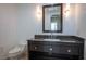 Bathroom featuring toilet, granite countertop, modern mirror, and stylish lighting at 2700 Las Vegas Blvd # 4305, Las Vegas, NV 89109