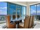 Dining room features a modern table, chairs, and large windows with city views at 2700 Las Vegas Blvd # 4305, Las Vegas, NV 89109