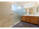 Bathroom highlighting double vanity, and large shower area and modern tiling at 2781 Dunstan Way, Las Vegas, NV 89123