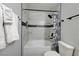 Bathroom with a shower-tub combo and modern fixtures at 4200 S Valley View Blvd # 2085, Las Vegas, NV 89103