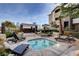 Relaxing hot tub and lounging space with views of the city skyline at 4200 S Valley View Blvd # 2085, Las Vegas, NV 89103