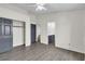 Bedroom features a closet with sliding doors and an ensuite bathroom, great for privacy at 4537 Colonial Canyon St, North Las Vegas, NV 89031