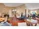 Open-concept living area with stairs and hardwood floors at 5731 Fonchester Ct, Las Vegas, NV 89110