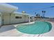 Backyard features an inviting private pool with built in steps at 6205 Parsifal Pl, Las Vegas, NV 89107