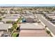 An elevated shot of desert homes with pools, patios, and manicured landscaping at 7070 Cinder Horse St, Las Vegas, NV 89131