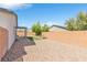 Backyard featuring gravel area, privacy wall, and a small section of artificial turf at 7070 Cinder Horse St, Las Vegas, NV 89131