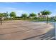 Community basketball court with multiple hoops and lush surroundings for outdoor fun and exercise at 724 Step Beach St, Las Vegas, NV 89138