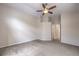 Neutral bedroom with ceiling fan and carpet at 8136 Shady Glen Ave, Las Vegas, NV 89131